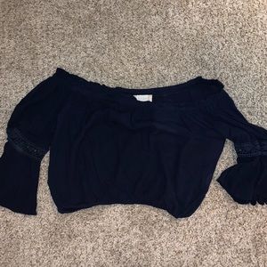 navy crop top